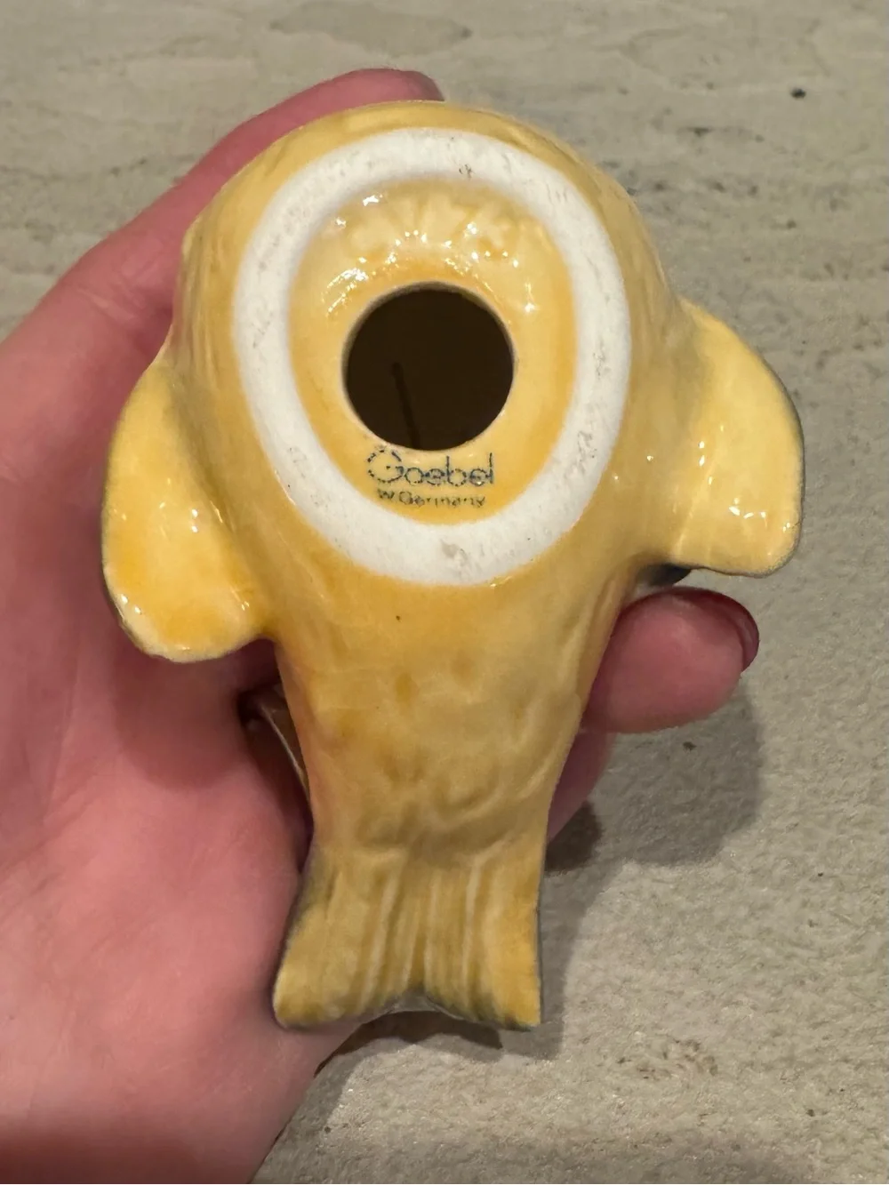 Vintage Ceramic Yellow Bird Figurine - Decorative Pet Bird Accent
